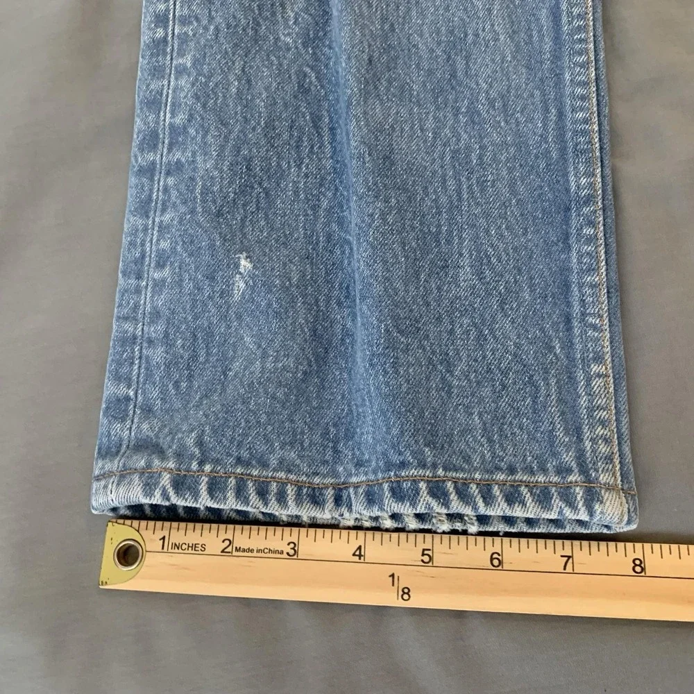 Vintage Levis 501 Jeans Mens 38x33 (34x29) Blue Light Wash Straight Leg Button